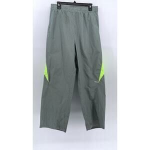 FMADM Women's Green Rectangle Print Pull-On Relaxed Fit Straight Leg Pants SZ XL